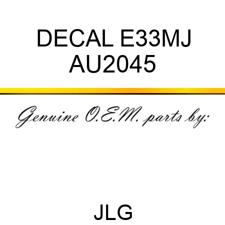 DECAL E33MJ AU2045