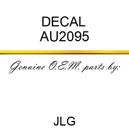 DECAL  AU2095