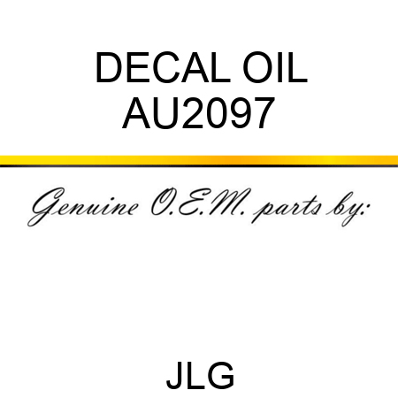 DECAL OIL AU2097