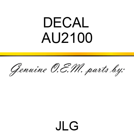 DECAL  AU2100