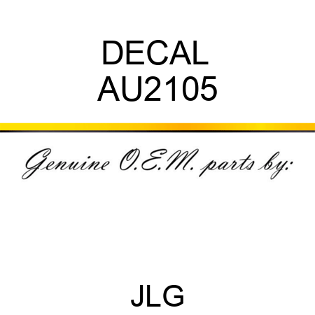 DECAL  AU2105