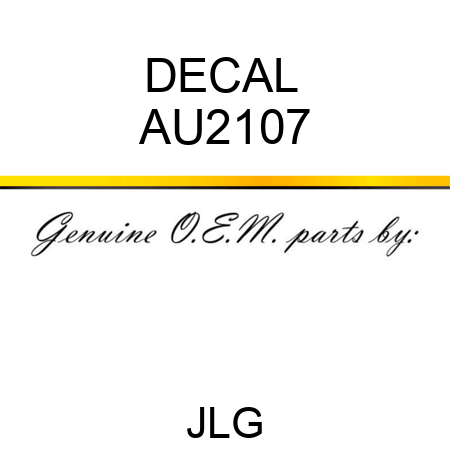 DECAL  AU2107