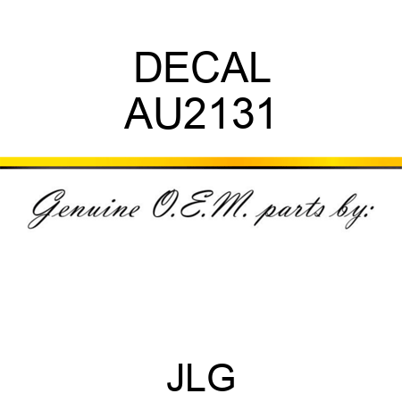 DECAL AU2131