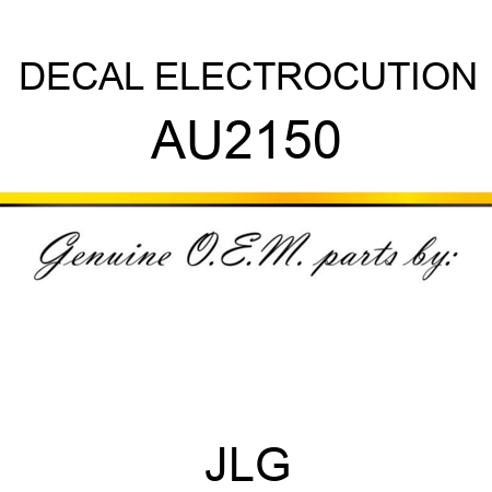 DECAL ELECTROCUTION AU2150