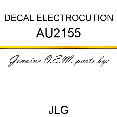 DECAL ELECTROCUTION AU2155