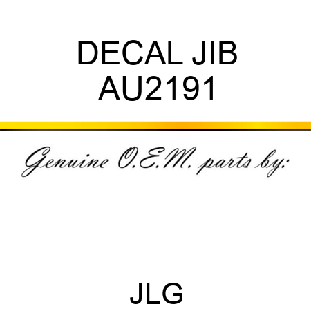 DECAL JIB AU2191