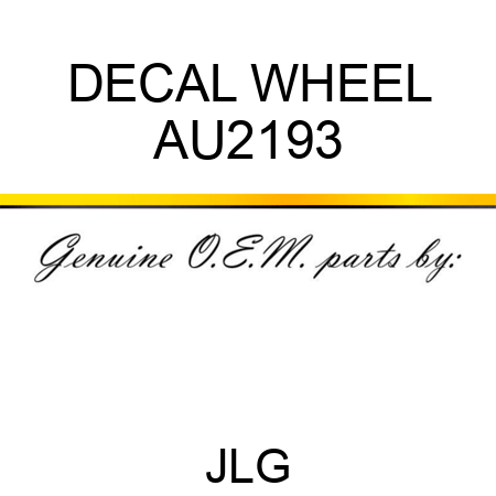 DECAL WHEEL AU2193