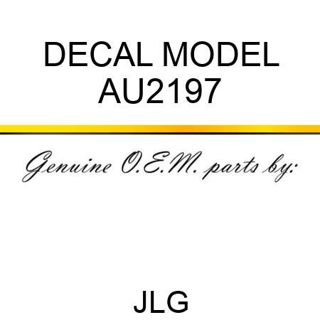 DECAL MODEL AU2197