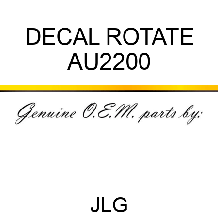 DECAL ROTATE AU2200