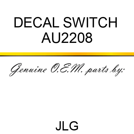 DECAL SWITCH  AU2208