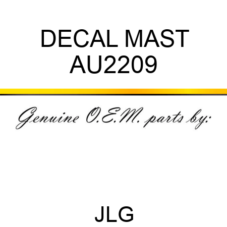 DECAL MAST AU2209