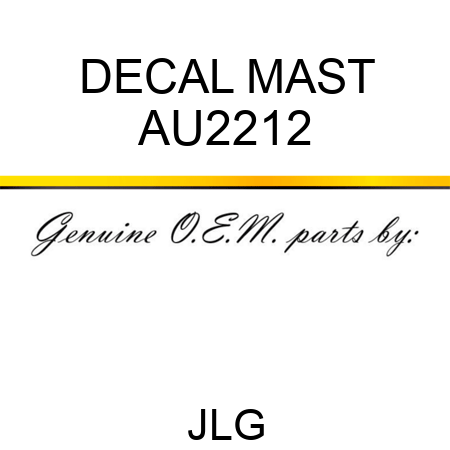 DECAL MAST AU2212