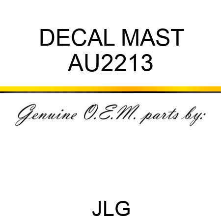 DECAL MAST AU2213