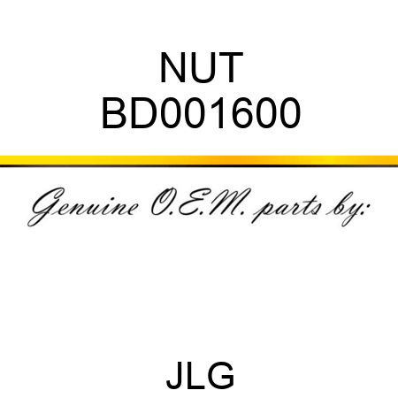 NUT BD001600