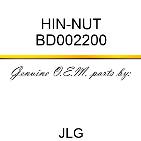 HIN-NUT BD002200