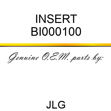 INSERT BI000100