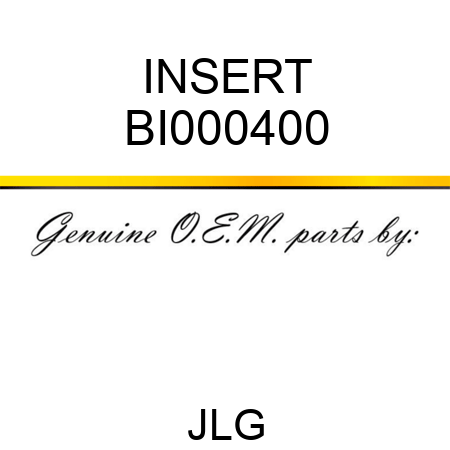 INSERT BI000400