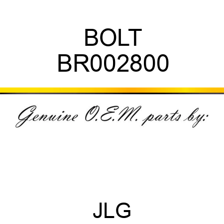 BOLT BR002800