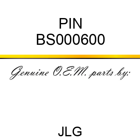 PIN BS000600