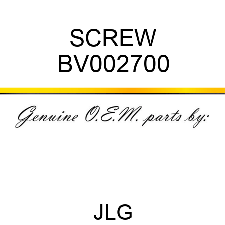 SCREW BV002700