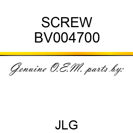 SCREW BV004700