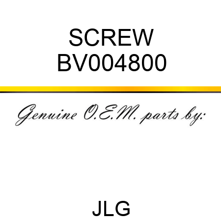 SCREW BV004800