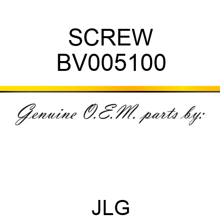 SCREW BV005100