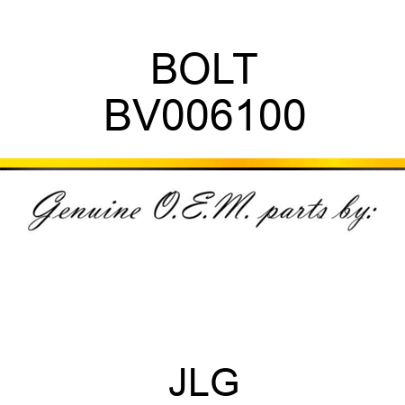 BOLT BV006100