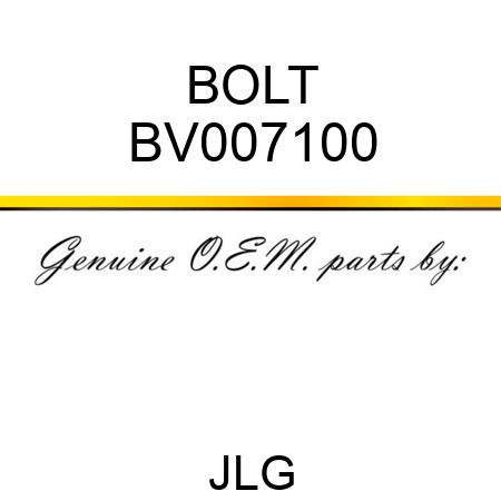 BOLT BV007100