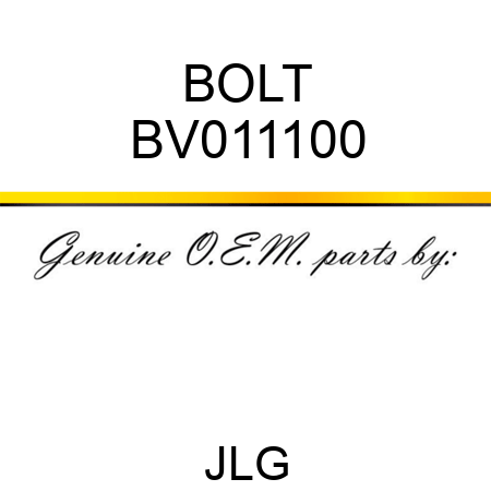 BOLT BV011100