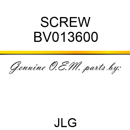 SCREW BV013600