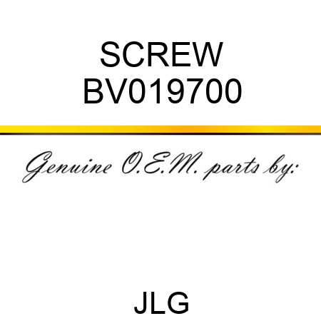 SCREW BV019700