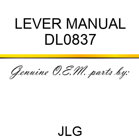 LEVER MANUAL DL0837