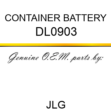 CONTAINER BATTERY DL0903