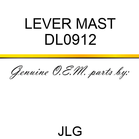 LEVER MAST DL0912