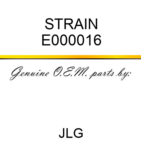 STRAIN E000016