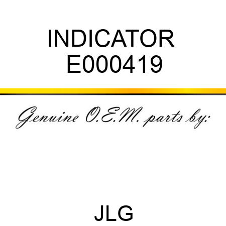 INDICATOR  E000419