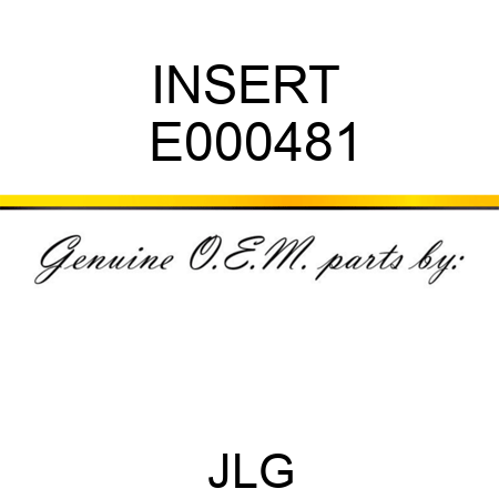 INSERT  E000481