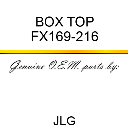 BOX TOP FX169-216