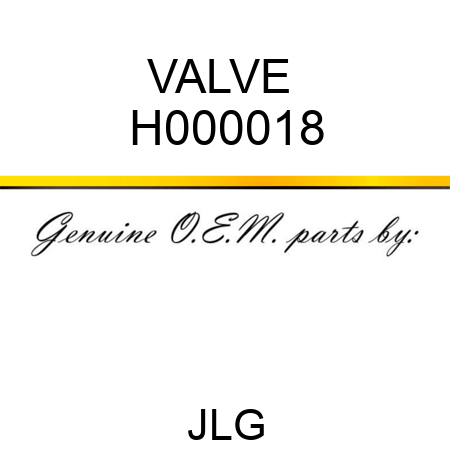 VALVE  H000018