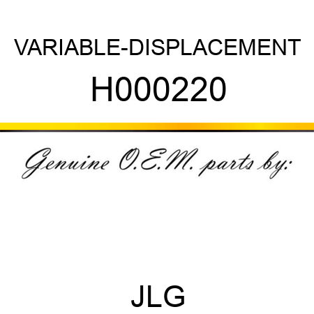 VARIABLE-DISPLACEMENT H000220
