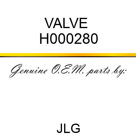 VALVE  H000280