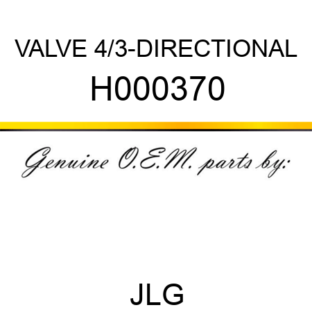 VALVE 4/3-DIRECTIONAL H000370