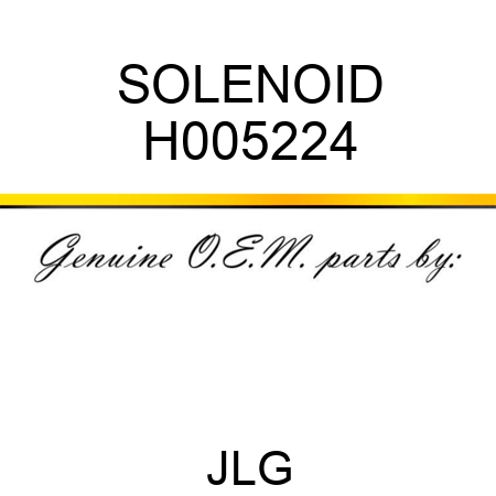SOLENOID H005224