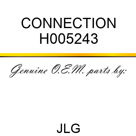 CONNECTION H005243
