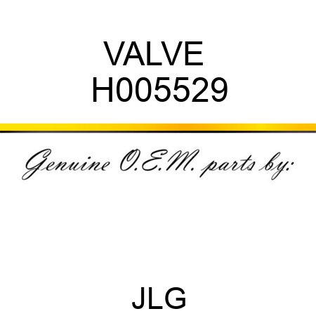 VALVE  H005529