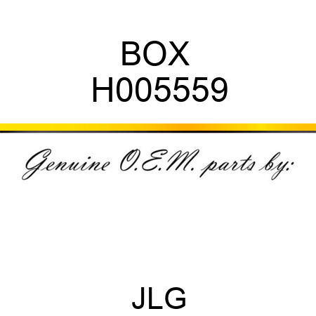BOX  H005559