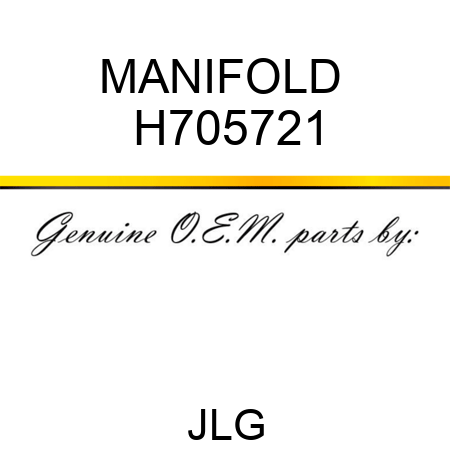 MANIFOLD  H705721
