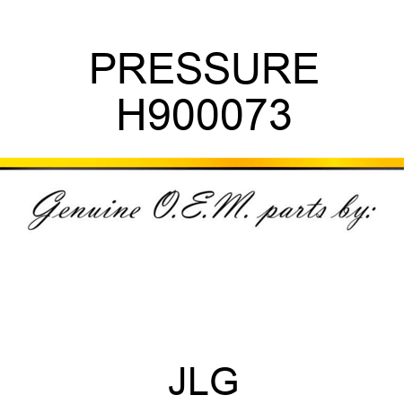 PRESSURE H900073