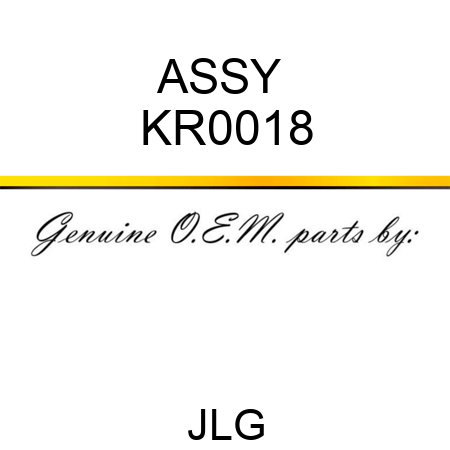 ASSY  KR0018